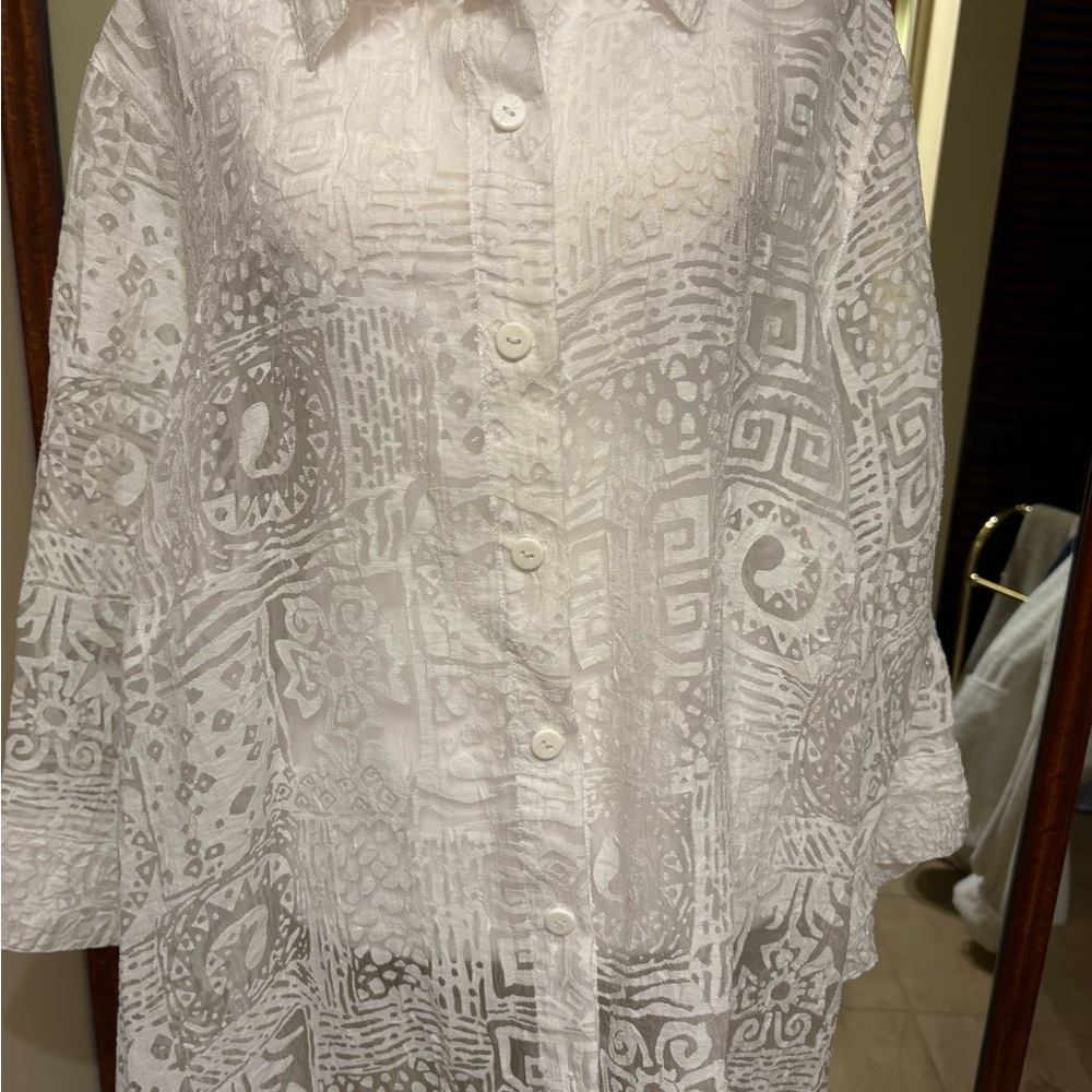 Ruby Rd. White Lace Blouse - image 1
